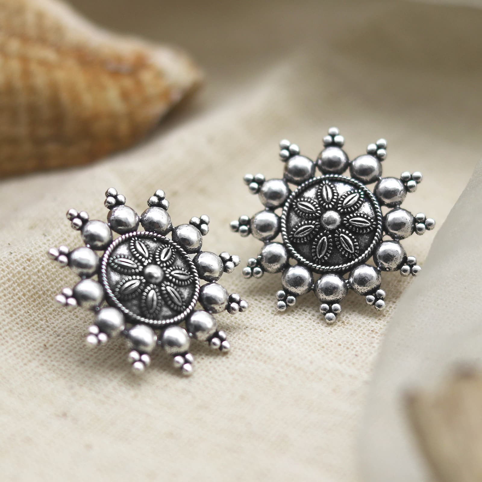 Oxidised Silver Plated Handmade Pearl Studs Jhumka Jhumki Indian Earrings  Jewelry for Women GS250 - Etsy